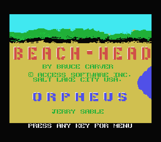 Beach Head title screen for MSX